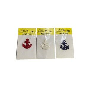 Vintage Anchor Appliqués Red White Blue